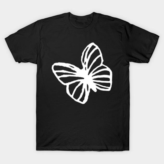 Life is Strange Butterfly Logo (White) T-Shirt by senaeksi